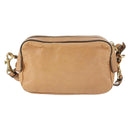 Chloe Shoulder Bag Leather Beige Gold Auth BA10274-3