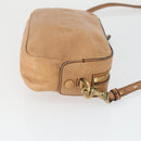 Chloe Shoulder Bag Leather Beige Gold Auth BA10274-4