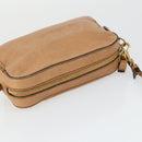 Chloe Shoulder Bag Leather Beige Gold Auth BA10274-6