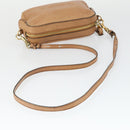 Chloe Shoulder Bag Leather Beige Gold Auth BA10274-7