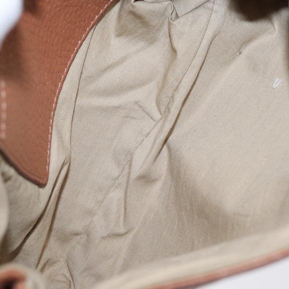 Chloe Shoulder Bag Leather 2way Brown Gold Auth BA10275