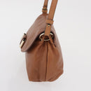 Chloe Shoulder Bag Leather 2way Brown Gold Auth BA10275-3