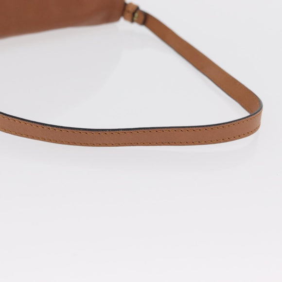 Chloe Shoulder Bag Leather 2way Brown Gold Auth BA10275