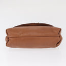 Chloe Shoulder Bag Leather 2way Brown Gold Auth BA10275-5