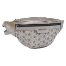Jimmy Choo Body Bag Leather Silver Auth BA10277-1