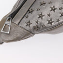 Jimmy Choo Body Bag Leather Silver Auth BA10277-9
