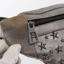 Jimmy Choo Body Bag Leather Silver Auth BA10277-17