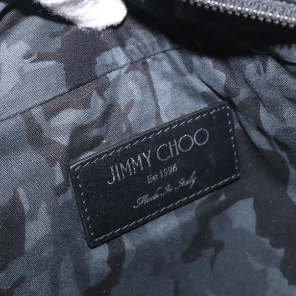 Jimmy Choo Body Bag Leather Silver Auth BA10277