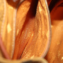 MCM Vicetos Logogram Backpack PVC Leather Brown Gold Auth BA10278-20