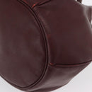 CARTIER Must Line Shoulder Bag Leather Bordeaux Gold Auth BA10279-11