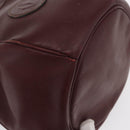 CARTIER Must Line Shoulder Bag Leather Bordeaux Gold Auth BA10279-12