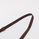 CARTIER Must Line Shoulder Bag Leather Bordeaux Gold Auth BA10279-8