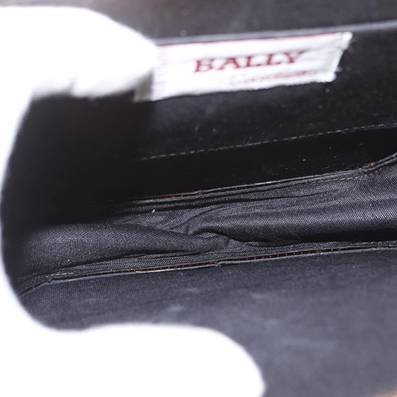 BALLY Shoulder Bag Leather Gold Tone Auth BA10280
