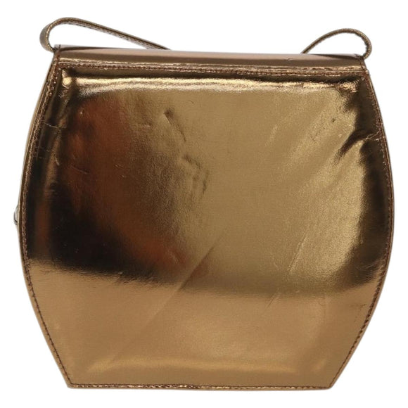 BALLY Shoulder Bag Leather Gold Tone Auth BA10280