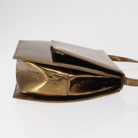 BALLY Shoulder Bag Leather Gold Tone Auth BA10280