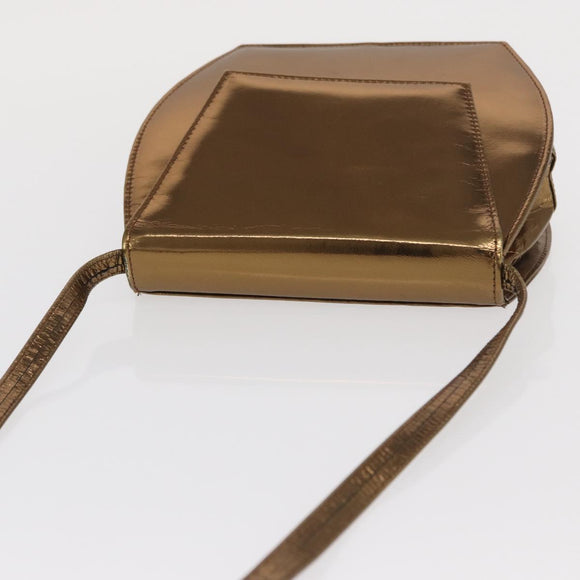 BALLY Shoulder Bag Leather Gold Tone Auth BA10280