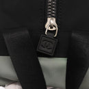 CHANEL Sports Shoes case Nylon Gray Silver CC Auth BA10281-17