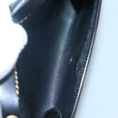 Christian Dior Chain Shoulder Bag Canvas Black Gold Auth BA1029-12