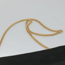 Christian Dior Chain Shoulder Bag Canvas Black Gold Auth BA1029-8