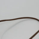 GUCCI GG Supreme Web Sherry Line Shoulder Bag PVC Beige Brown Silver Auth BA103-8