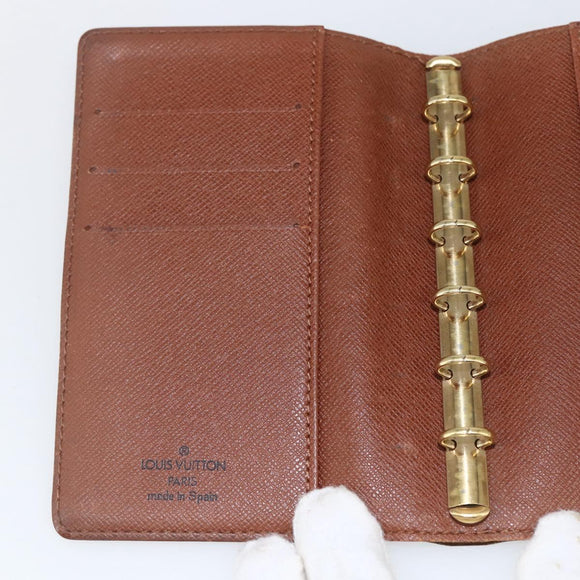 LOUIS VUITTON Monogram Agenda PM Day Planner Cover R20005 LV Auth BA10301