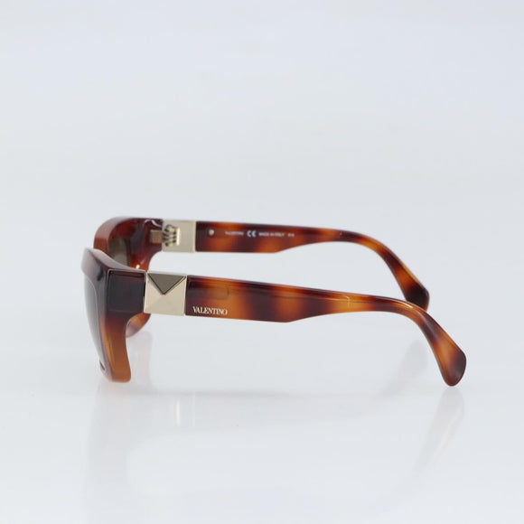 VALENTINO Sunglasses plastic Brown Auth BA10306
