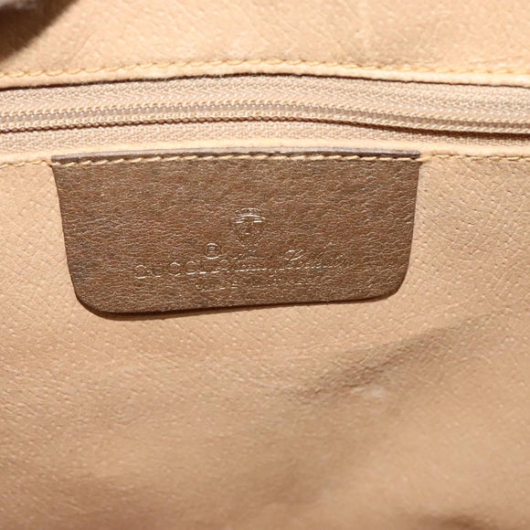 GUCCI GG Supreme Web Sherry Line  Bag PVC Beige Gold 904 02 084 Auth BA1032