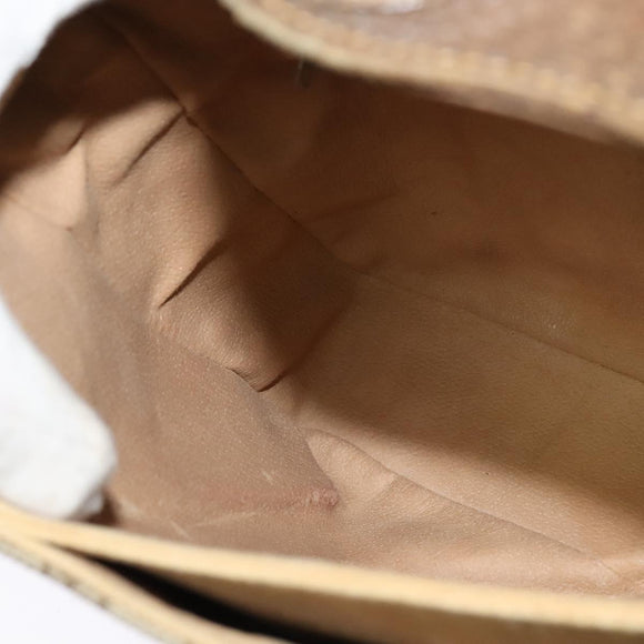 GUCCI GG Supreme Web Sherry Line  Bag PVC Beige Gold 904 02 084 Auth BA1032