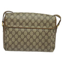 GUCCI GG Supreme Web Sherry Line  Bag PVC Beige Gold 904 02 084 Auth BA1032-2