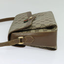 GUCCI GG Supreme Web Sherry Line  Bag PVC Beige Gold 904 02 084 Auth BA1032-3