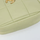 CHANEL Matelasse Chain Shoulder Bag Lamb Skin LIme Green Gold CC Auth BA10323SAV-15