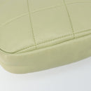 CHANEL Matelasse Chain Shoulder Bag Lamb Skin LIme Green Gold CC Auth BA10323SAV-16