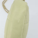 CHANEL Matelasse Chain Shoulder Bag Lamb Skin LIme Green Gold CC Auth BA10323SAV-9