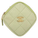 CHANEL Matelasse Chain Shoulder Bag Lamb Skin LIme Green Gold CC Auth BA10323SAV-13