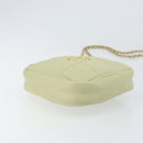 CHANEL Matelasse Chain Shoulder Bag Lamb Skin LIme Green Gold CC Auth BA10323SAV-5