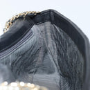 CHANEL Matelasse Chain Hand Bag Lamb Skin Black Gold CC Auth BA10326SM-19