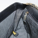 CHANEL Matelasse Chain Hand Bag Lamb Skin Black Gold CC Auth BA10326SM-20
