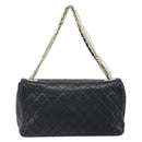 CHANEL Matelasse Chain Hand Bag Lamb Skin Black Gold CC Auth BA10326SM-3