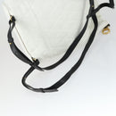 GIVENCHY Backpack Leather White Gold Auth BA10327-9