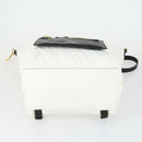 GIVENCHY Backpack Leather White Gold Auth BA10327-5