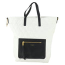 GIVENCHY Backpack Leather White Gold Auth BA10327-13