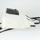 GIVENCHY Backpack Leather White Gold Auth BA10327-3