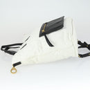 GIVENCHY Backpack Leather White Gold Auth BA10327-4