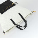 GIVENCHY Backpack Leather White Gold Auth BA10327-6