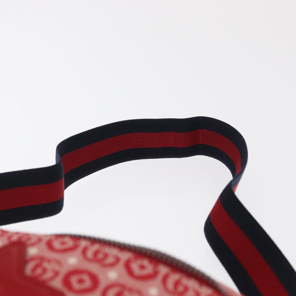 GUCCI Children's Sherry Line Waist bag Canvas Navy Red 502095 Auth BA10332