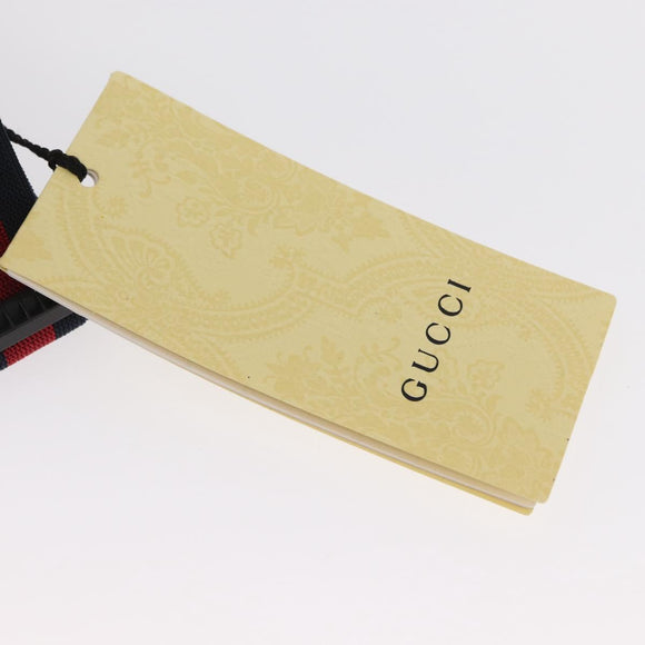 GUCCI Children's Sherry Line Waist bag Canvas Navy Red 502095 Auth BA10333