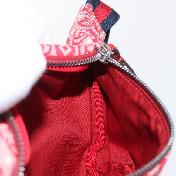 GUCCI Children's Sherry Line Waist bag Canvas Navy Red 502095 Auth BA10333