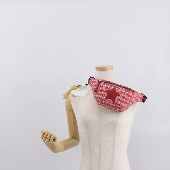 GUCCI Children's Sherry Line Waist bag Canvas Navy Red 502095 Auth BA10333