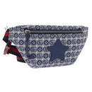 GUCCI Children's Sherry Line Waist bag Canvas Navy Red blue 502095 Auth BA10334-1