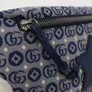 GUCCI Children's Sherry Line Waist bag Canvas Navy Red blue 502095 Auth BA10334-16